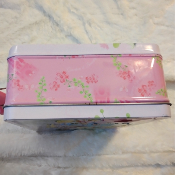 ๐ธ Disney Princess Pink Embossed Tin Lunchbox Collectable, Tiana Belle Rapunzel - Picture 11 of 13